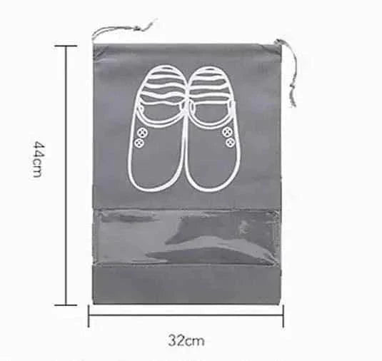 10 pieces Travel Shoe Pouch Grey colour Fabric Dustproof