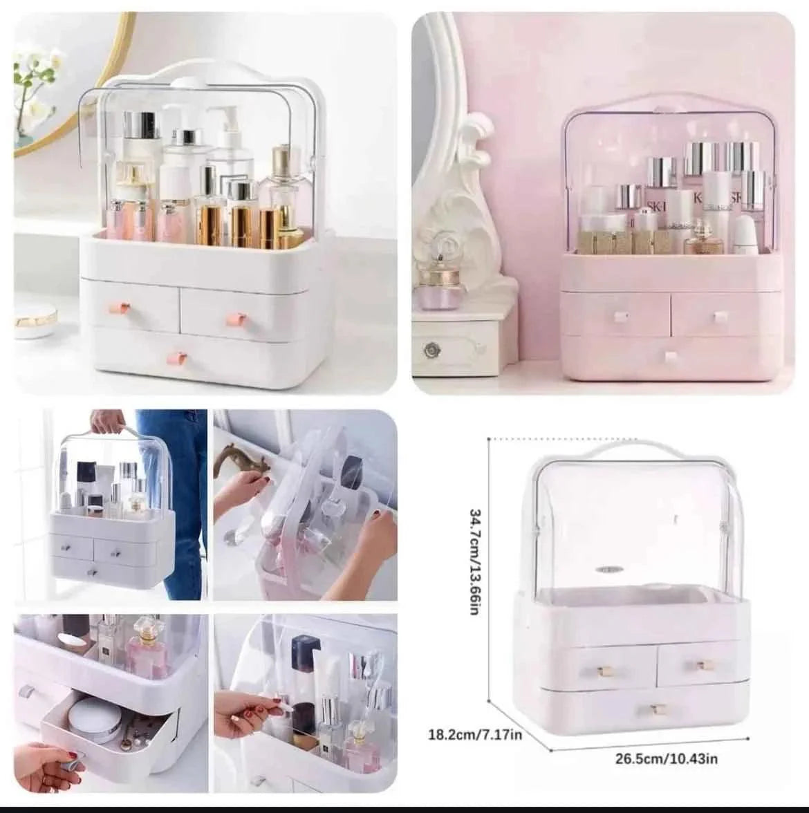 Acrylic Double Side Cosmetic Organizer