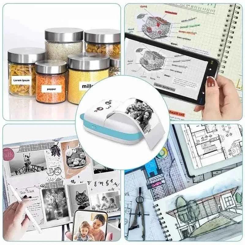 Pocket Printer Mini Bluetooth Photo Printer Pocket Wireless Printer