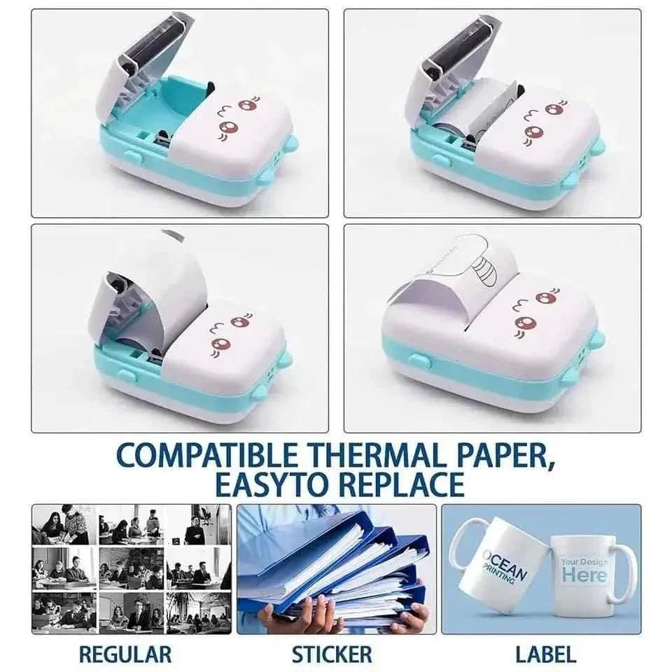 Pocket Printer Mini Bluetooth Photo Printer Pocket Wireless Printer