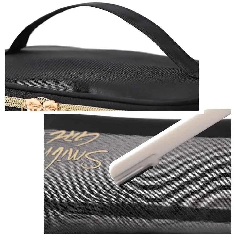 Black Mesh Makeup Bag.