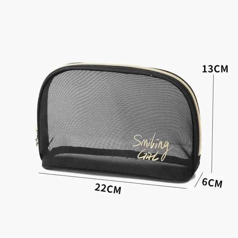 Black Mesh Makeup Bag.
