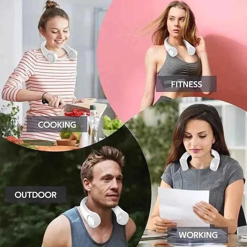Portable Neck Fan Summer Traveling Outdoor Sports Fans Mini Air Cooler Conditioner for Travel Outdoor