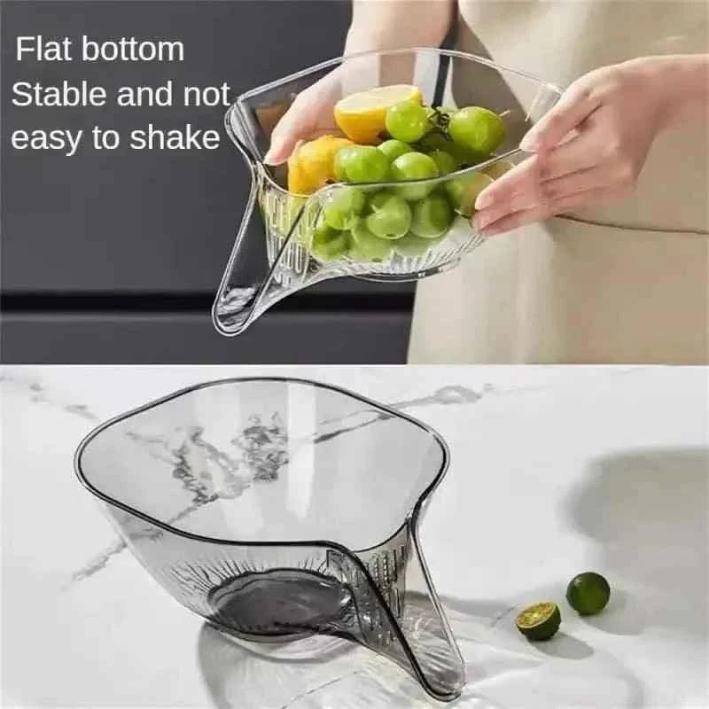 Multipurpose Drainage Vegetable/Fruits Acrylic Kitchen Basket