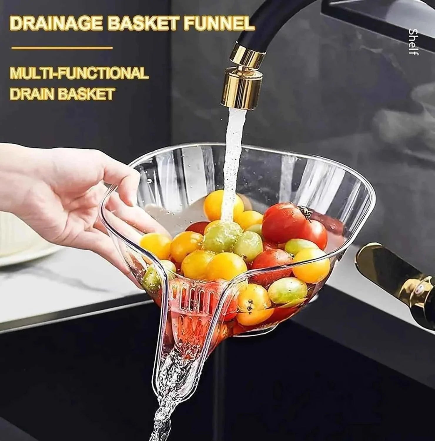 Multipurpose Drainage Vegetable/Fruits Acrylic Kitchen Basket