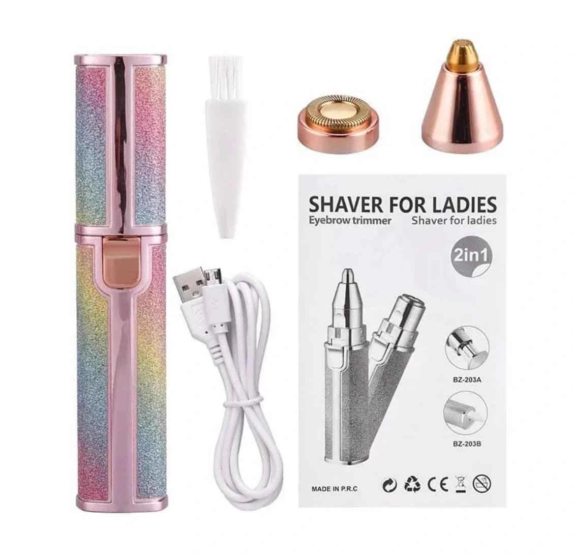 Glitter Eyebrow Trimmer 2 in 1 Rechargeable